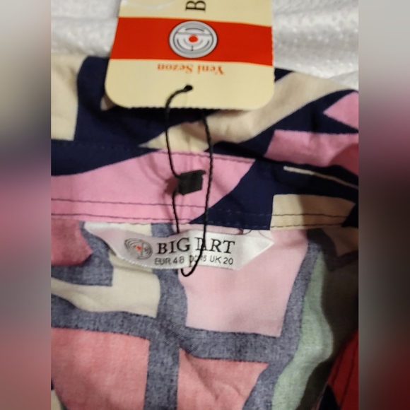 NWT CASUAL LONG SLEEVE BLOUSE TOP BUTTON UP SHIRT LARGE - Picture 13 of 17